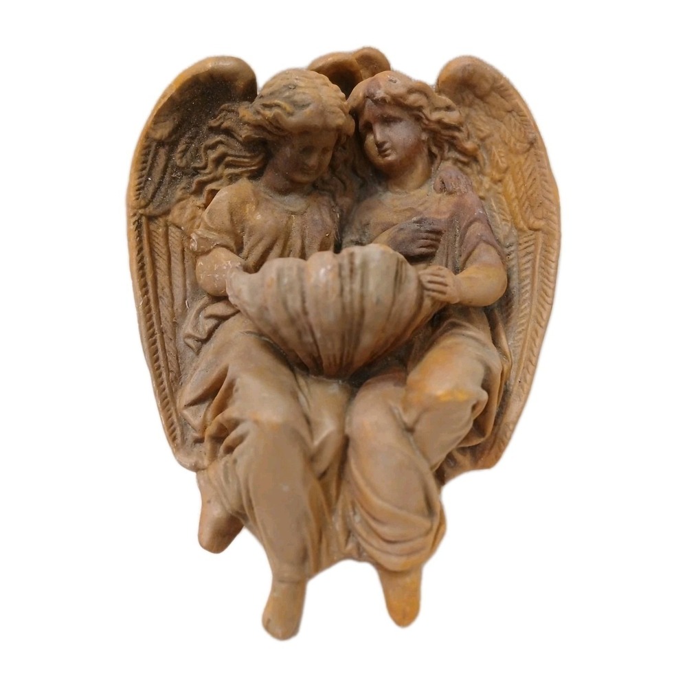 Cherub Angel Holy Waters Wall Hanging Sculpture Font  Garden Indoor Outdoor VNT